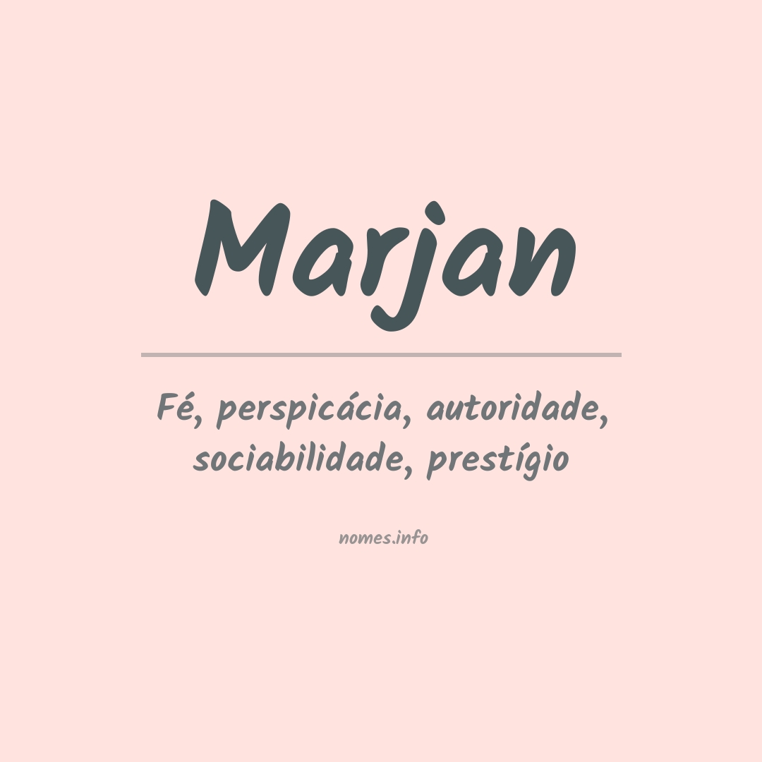 Significado do nome Marjan