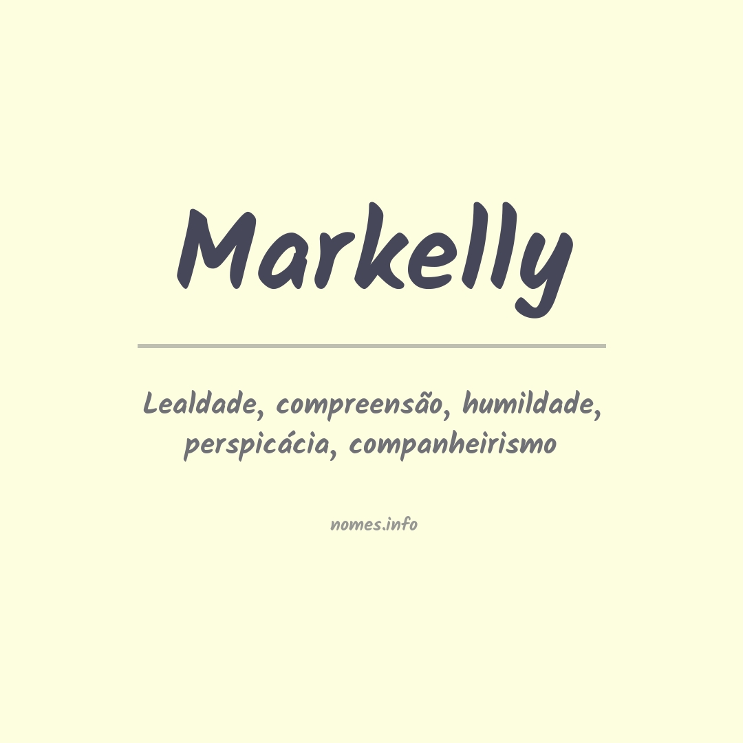 Significado do nome Markelly