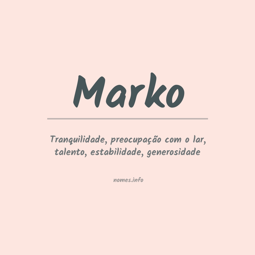 Significado do nome Marko