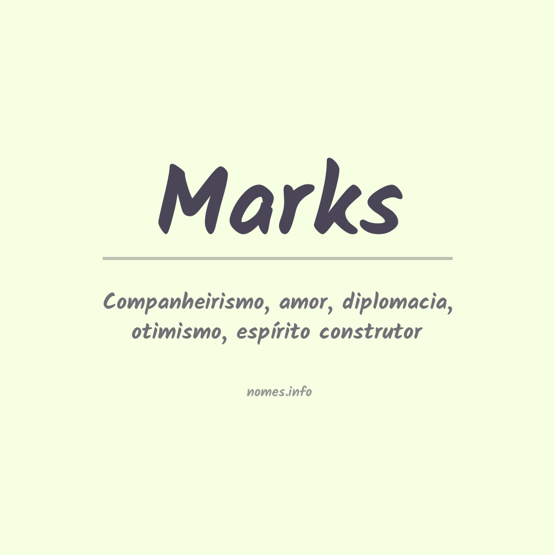 Significado do nome Marks