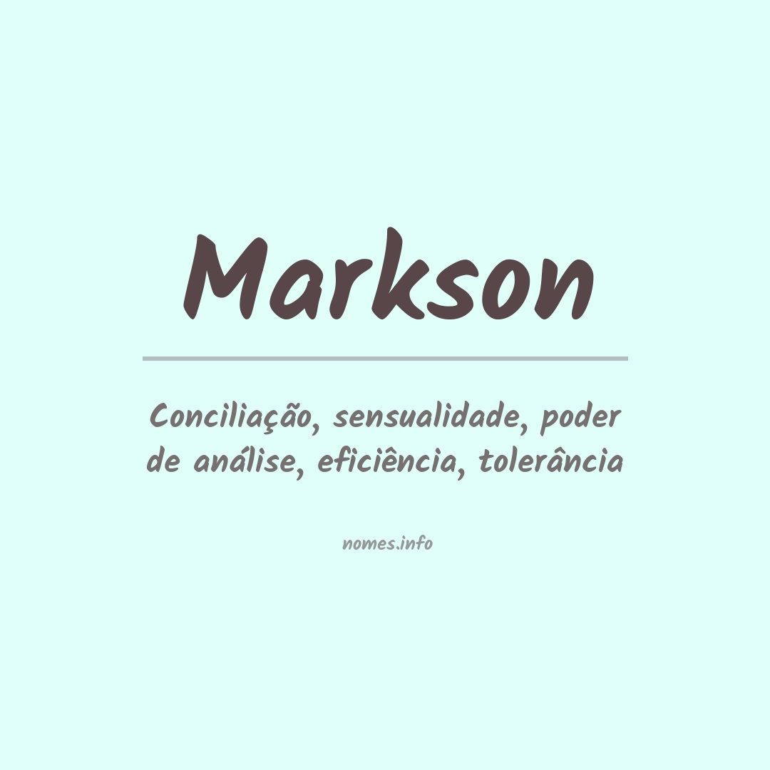 Significado do nome Markson