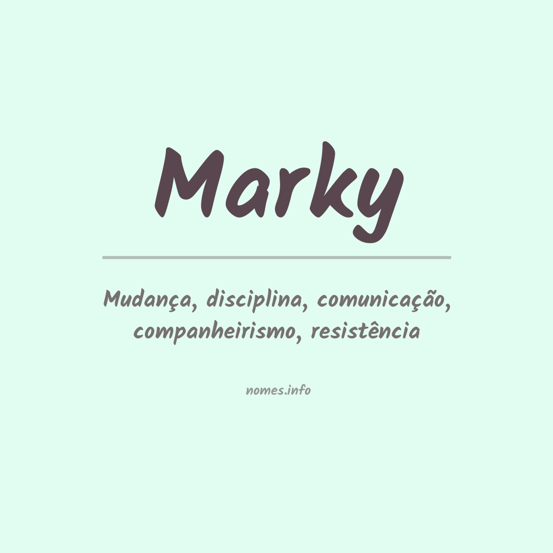 Significado do nome Marky