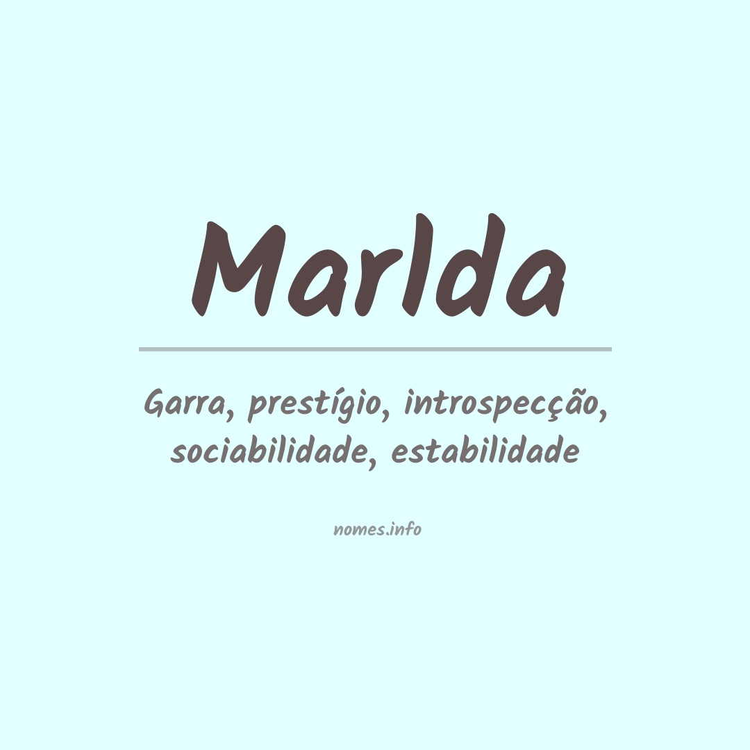 Significado do nome Marlda