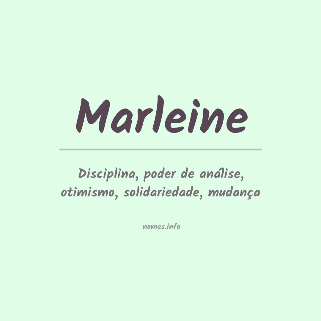 Significado do nome Marleine