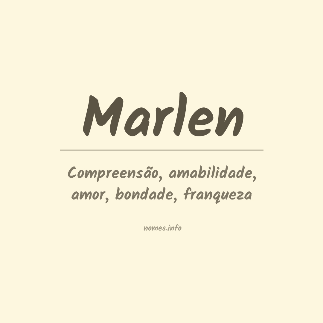 Significado do nome Marlen