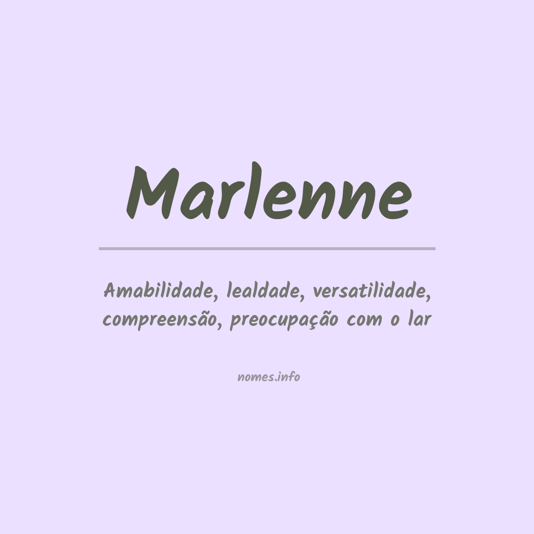 Significado do nome Marlenne