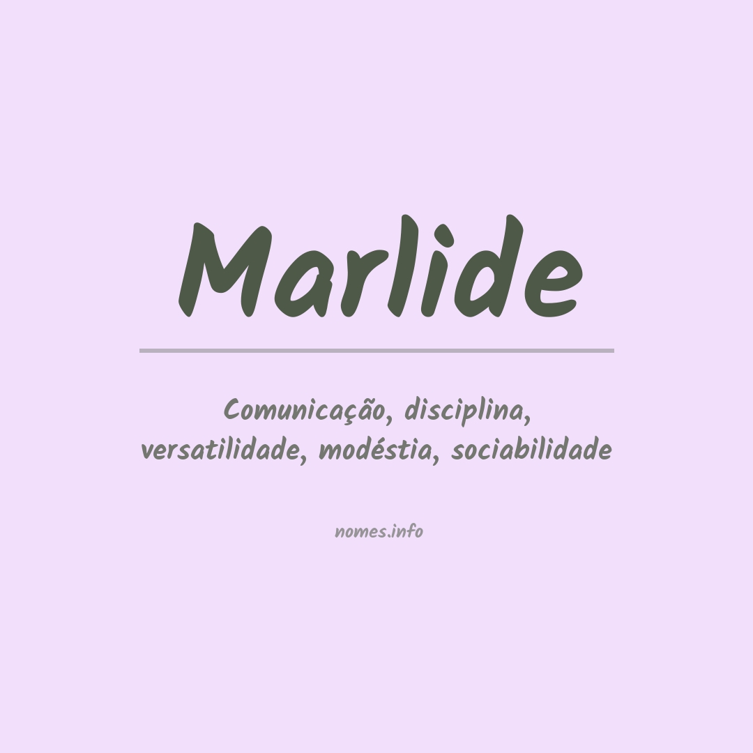 Significado do nome Marlide