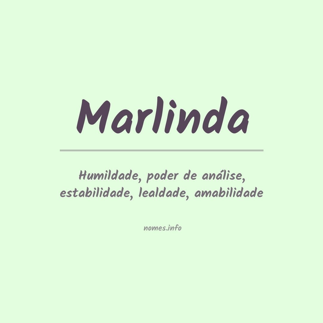 Significado do nome Marlinda