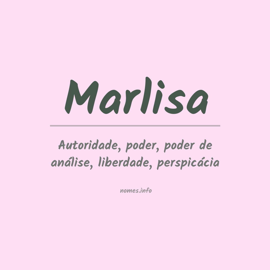 Significado do nome Marlisa