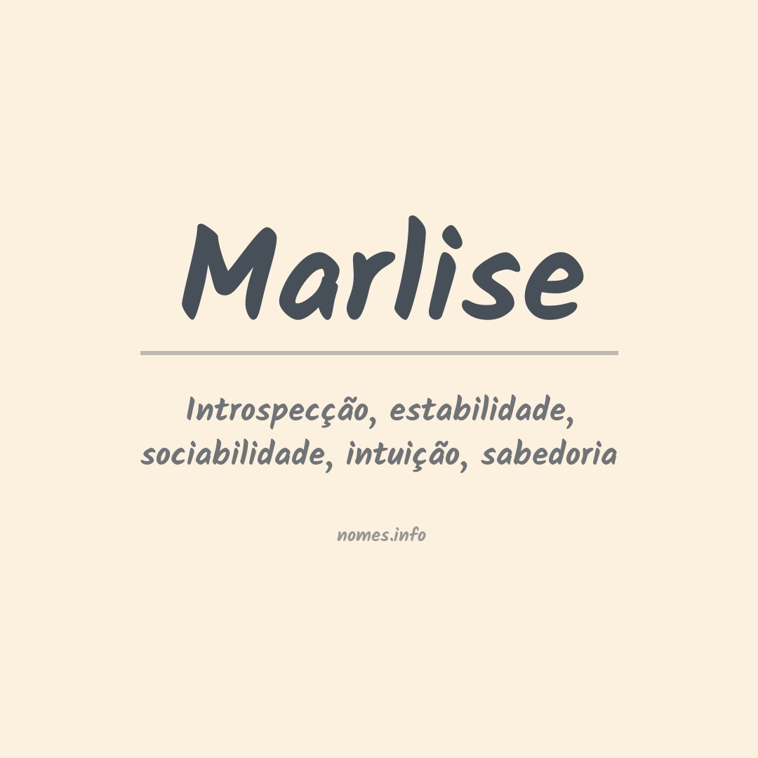 Significado do nome Marlise