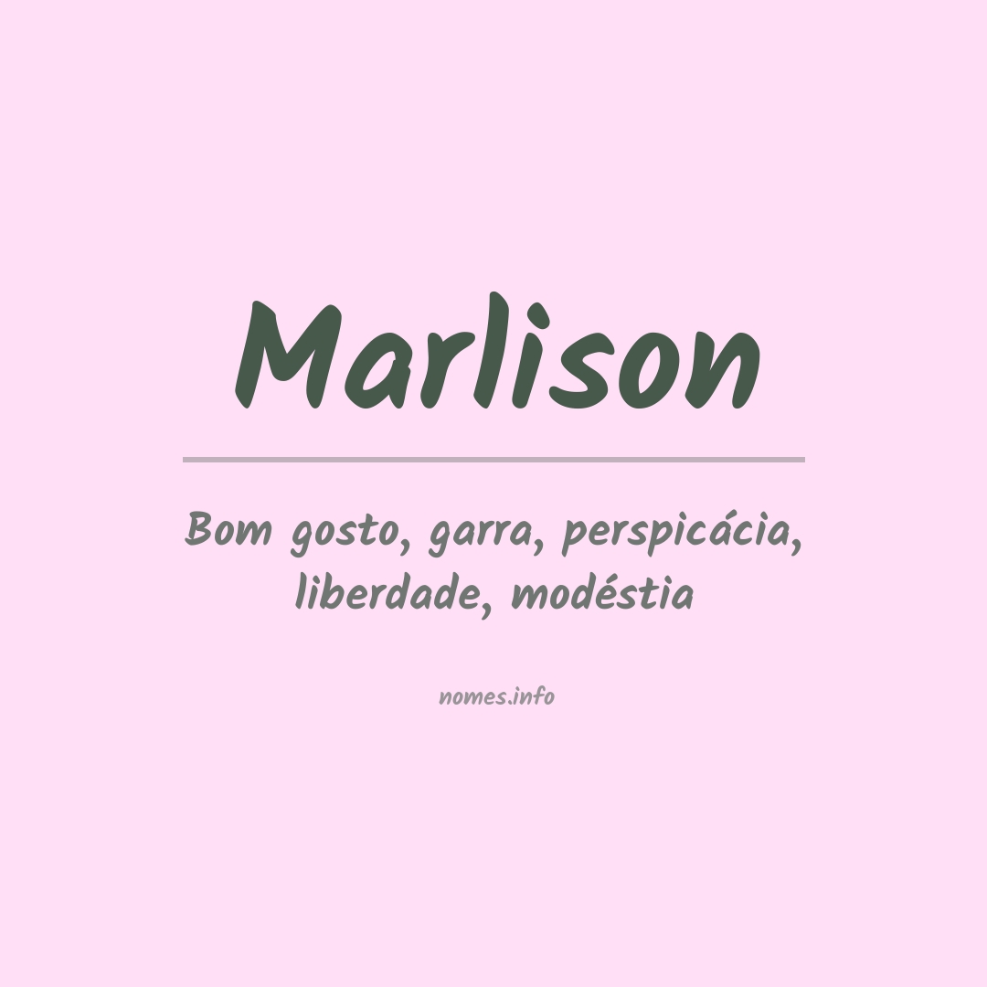 Significado do nome Marlison