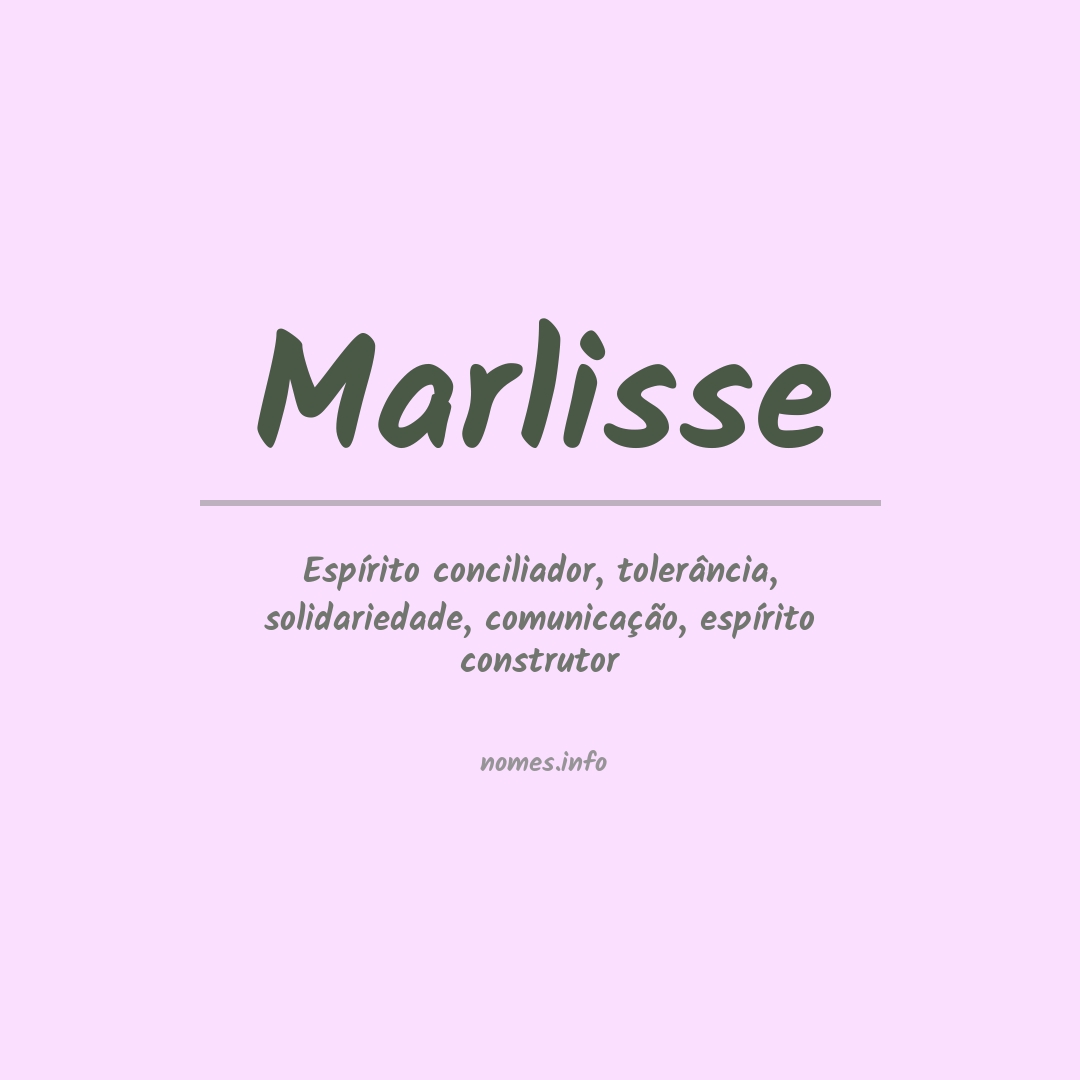 Significado do nome Marlisse