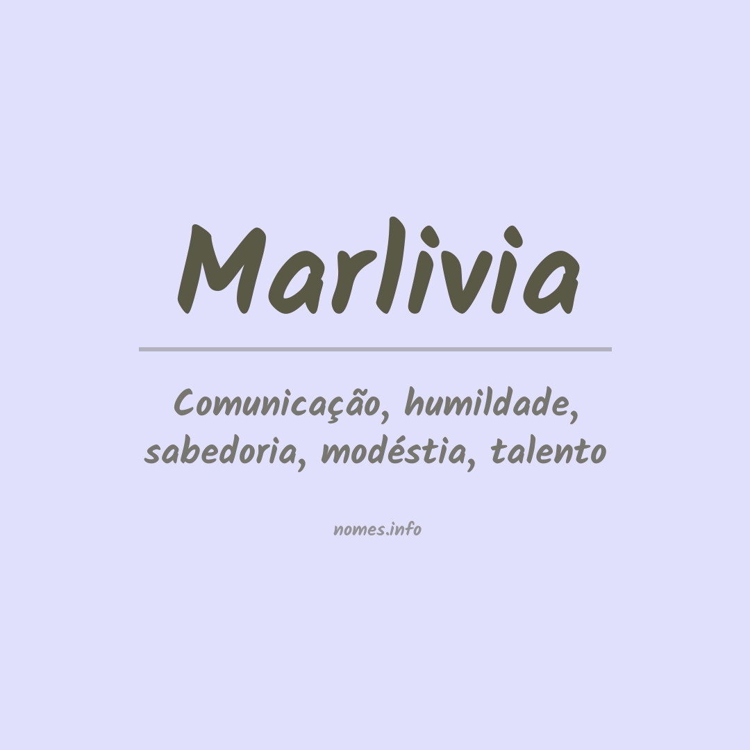 Significado do nome Marlivia