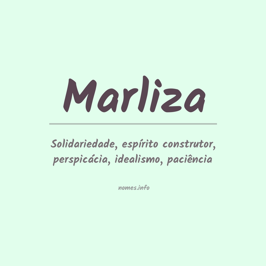 Significado do nome Marliza