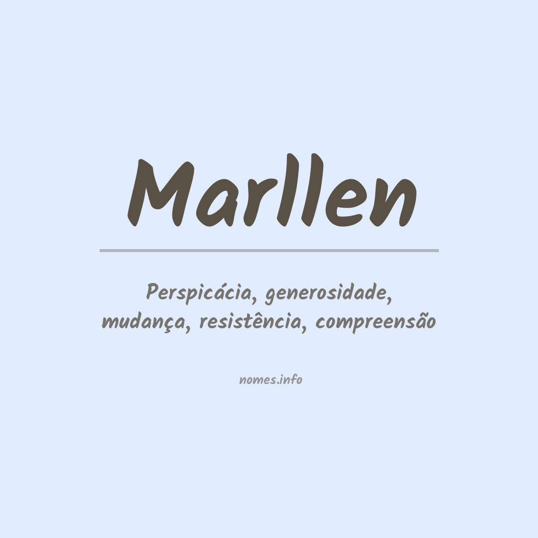 Significado do nome Marllen