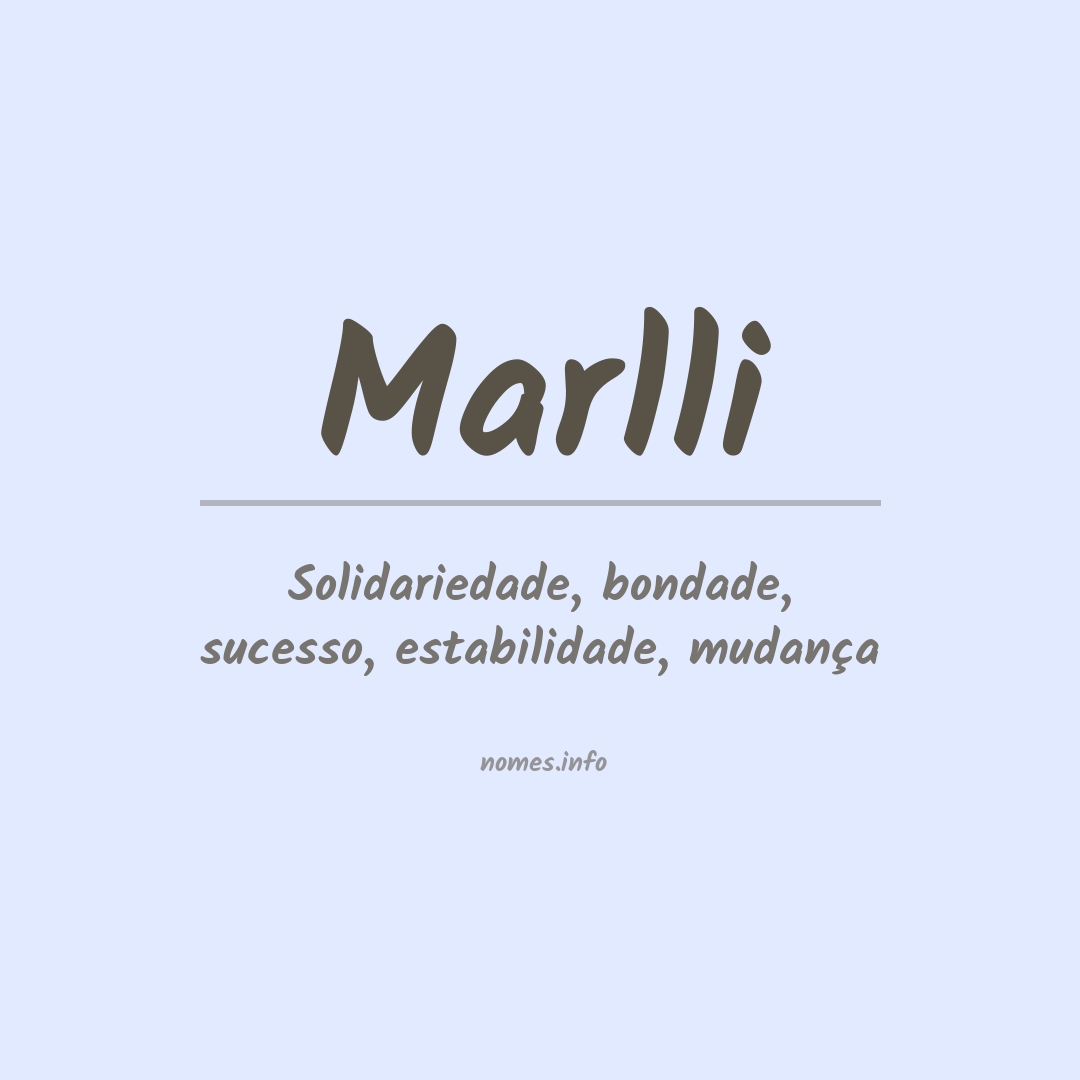 Significado do nome Marlli