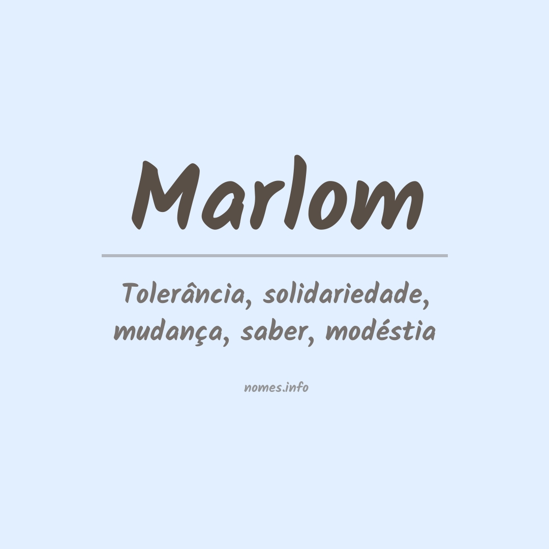 Significado do nome Marlom