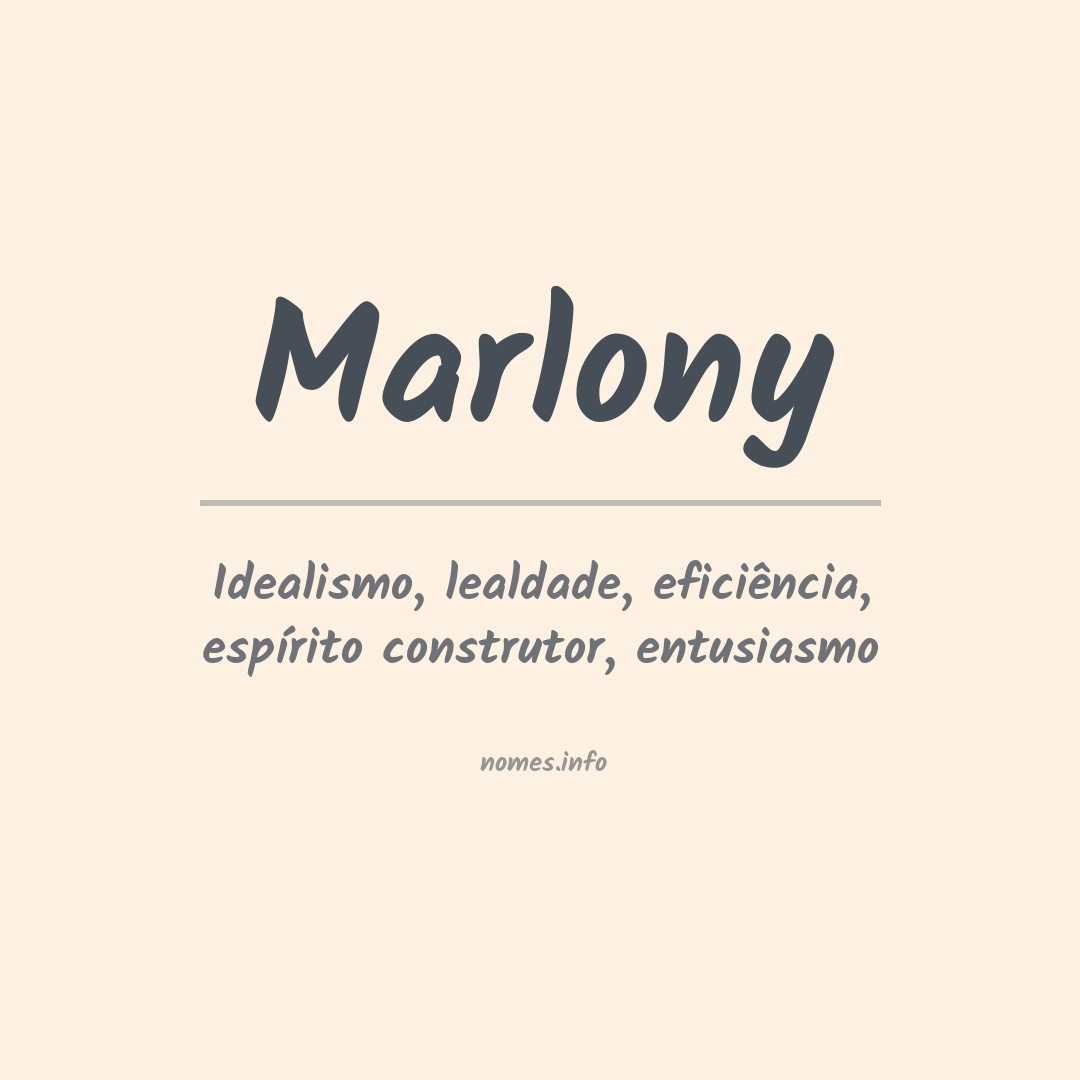 Significado do nome Marlony