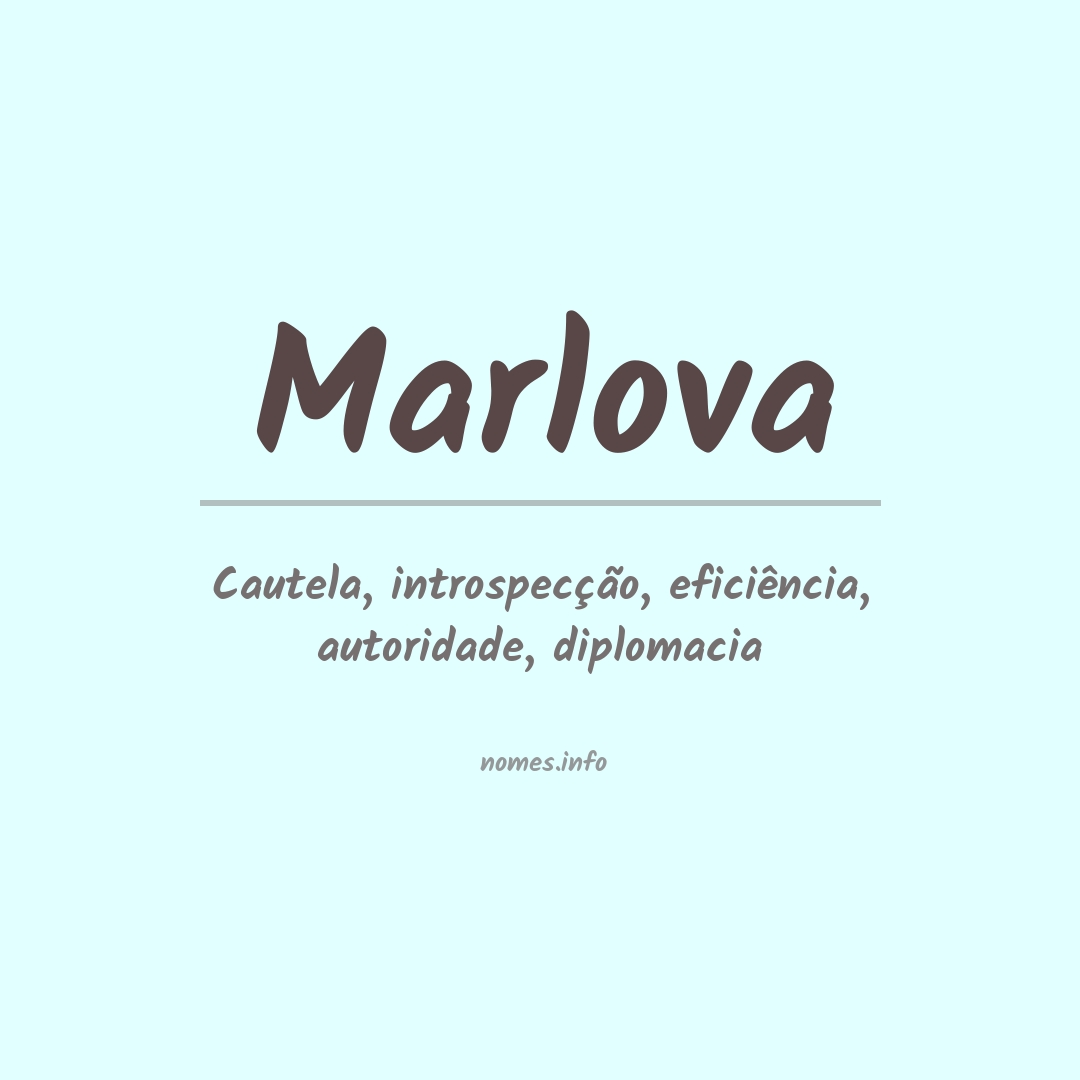Significado do nome Marlova