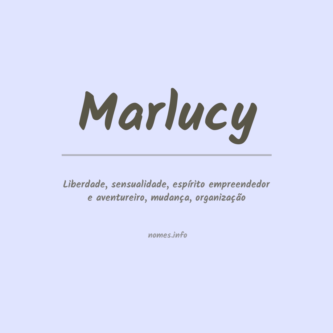 Significado do nome Marlucy