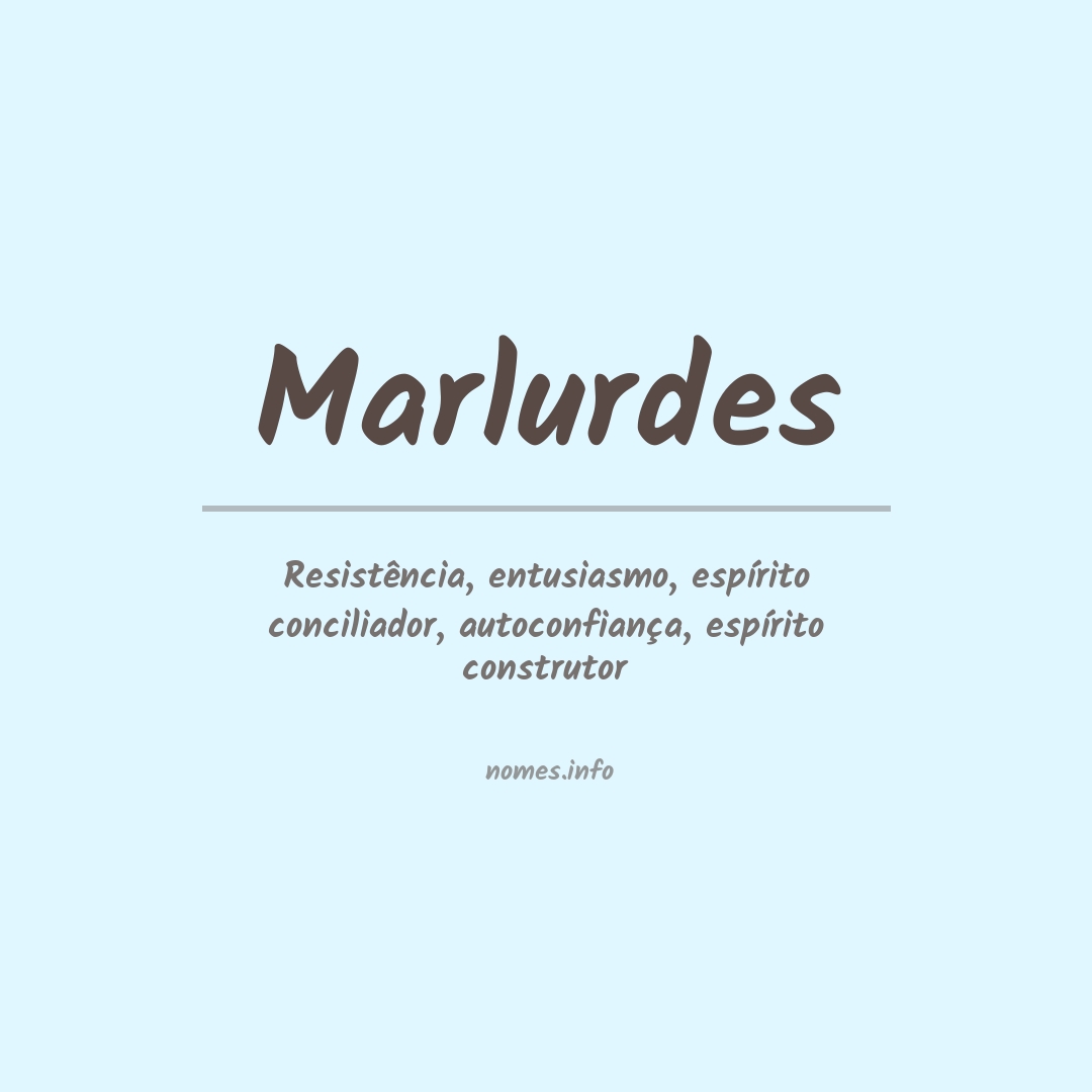 Significado do nome Marlurdes
