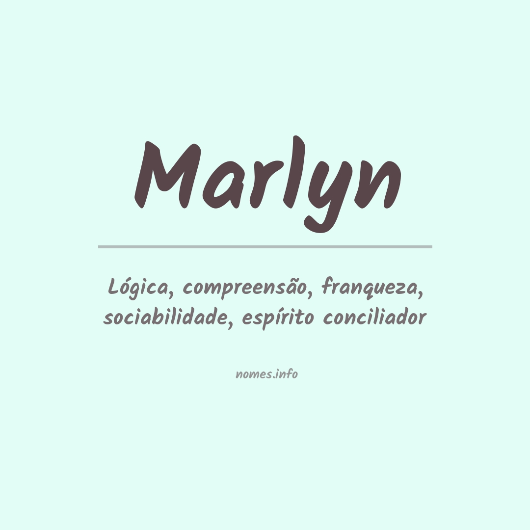 Significado do nome Marlyn