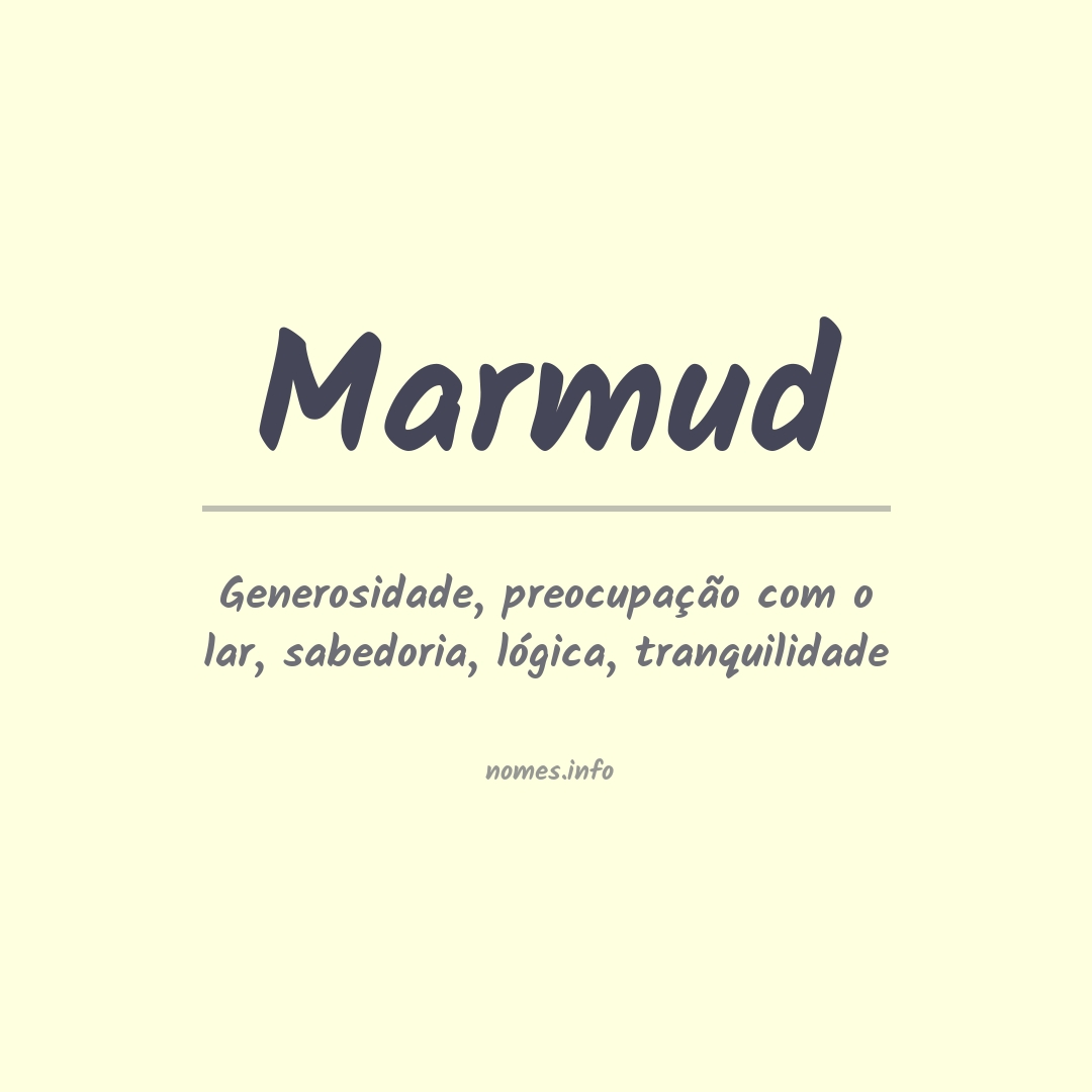 Significado do nome Marmud