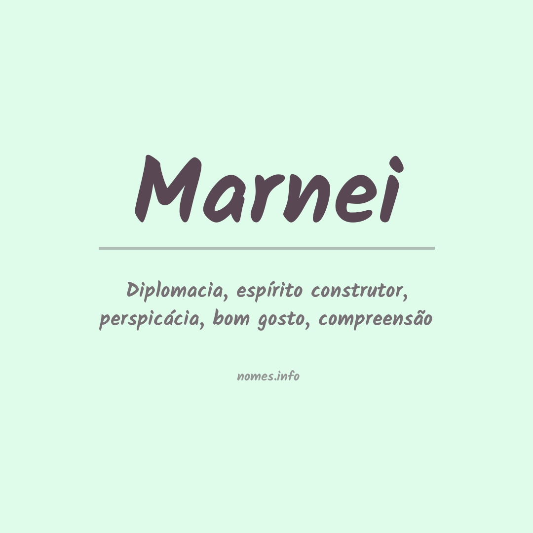Significado do nome Marnei