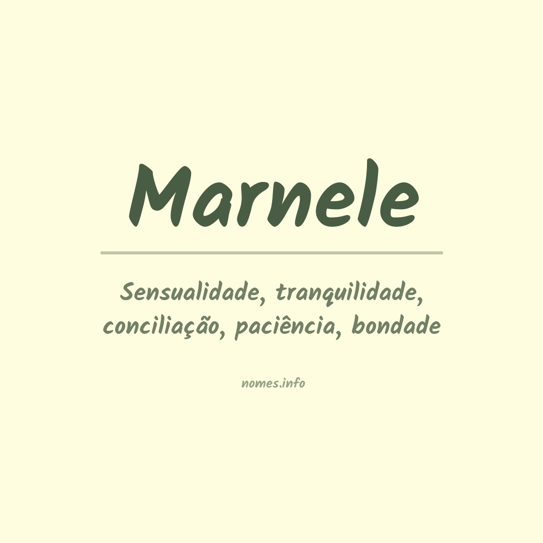 Significado do nome Marnele