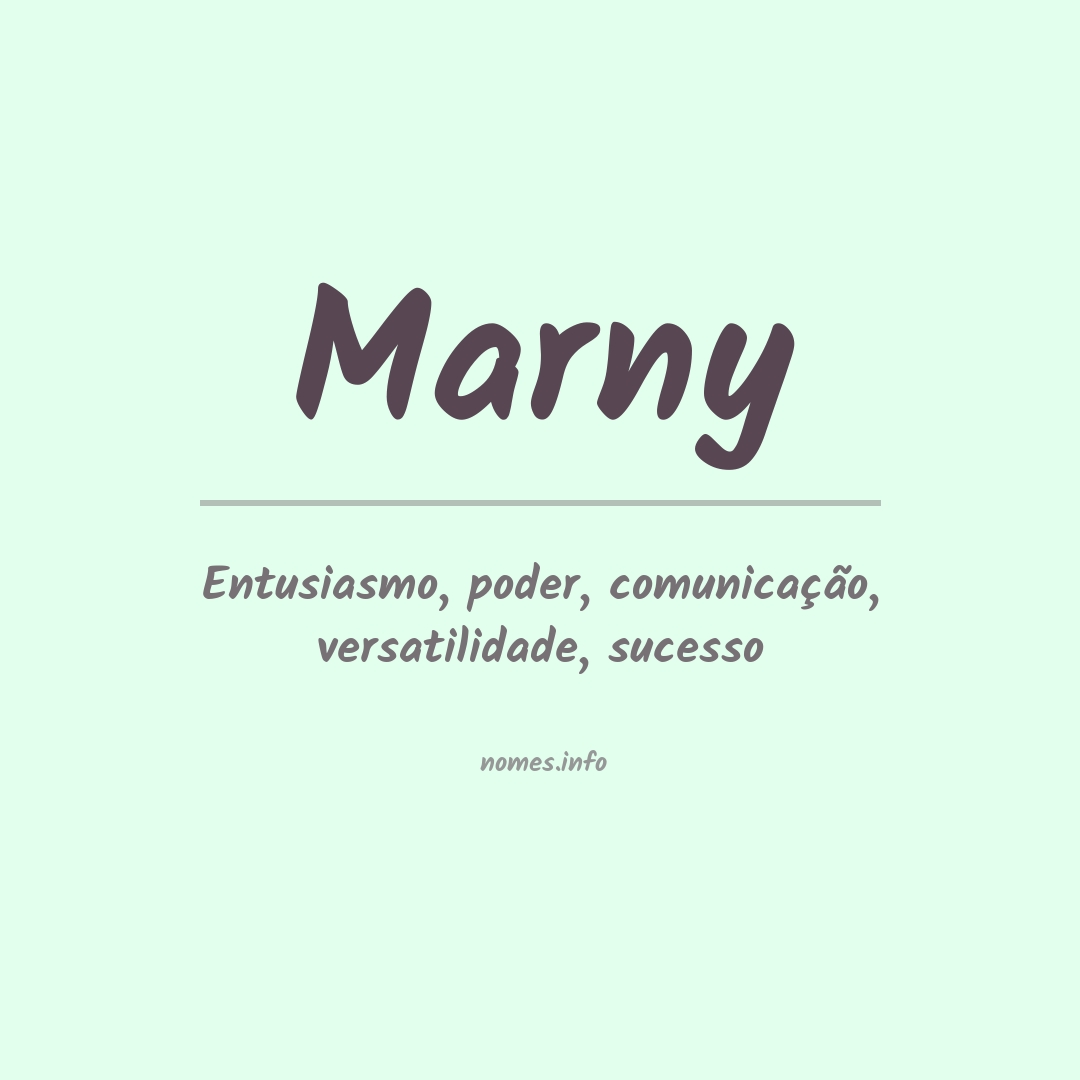 Significado do nome Marny