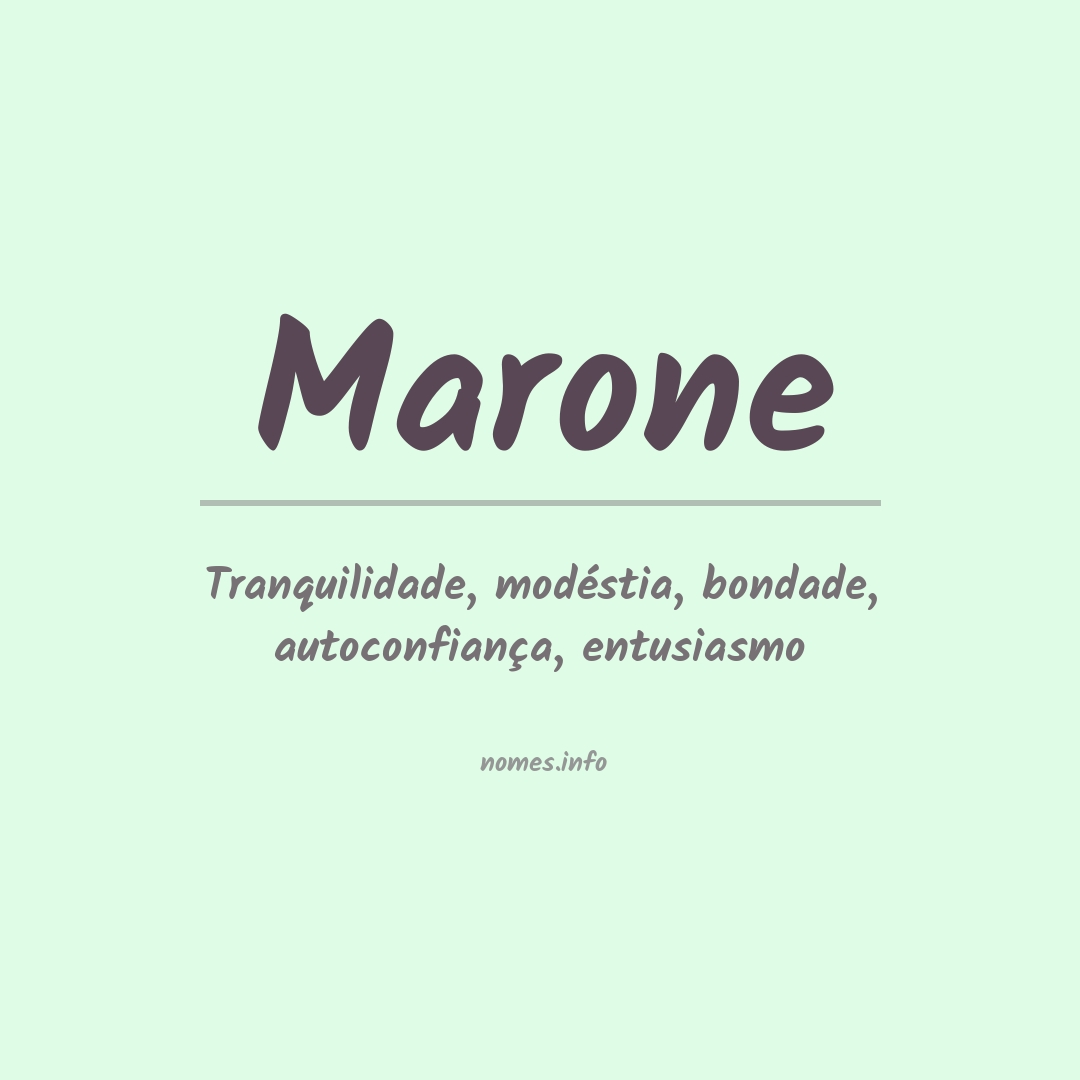 Significado do nome Marone