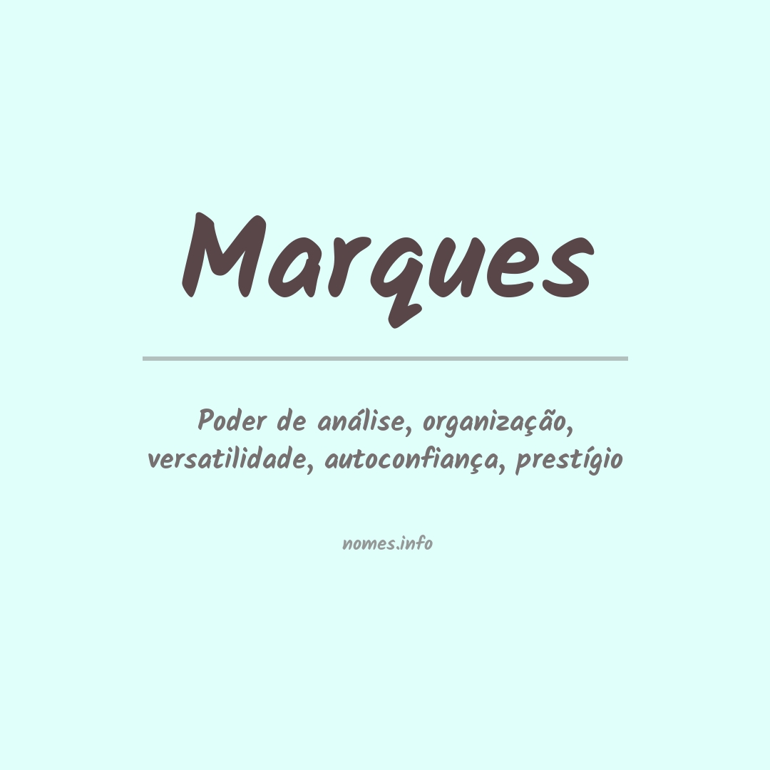 Significado do nome Marques