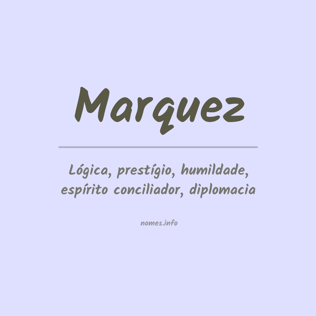 Significado do nome Marquez