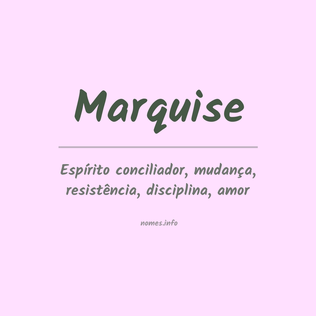Significado do nome Marquise