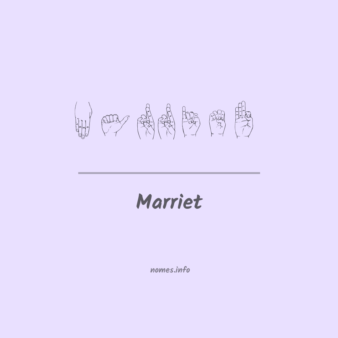 Marriet em Libras