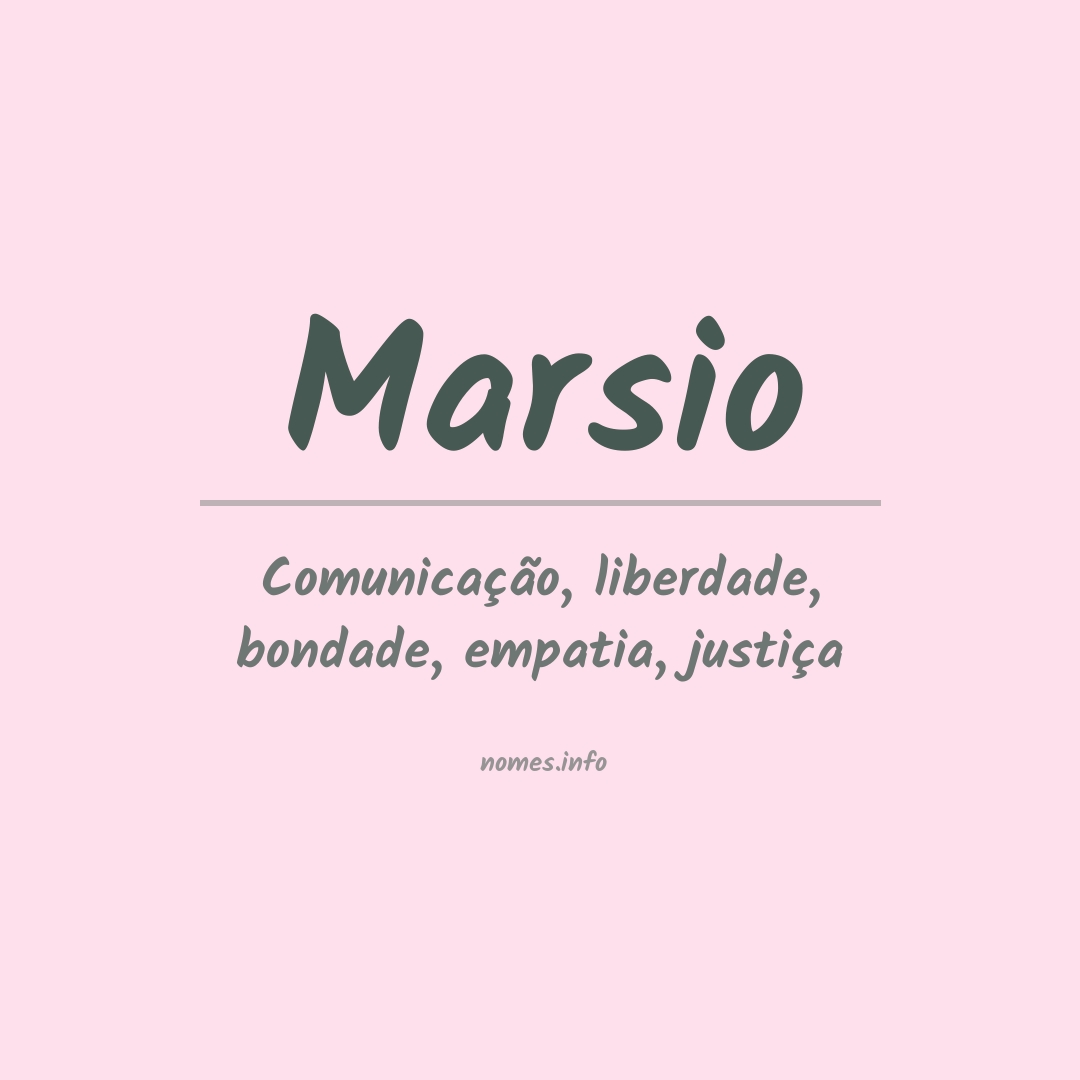 Significado do nome Marsio