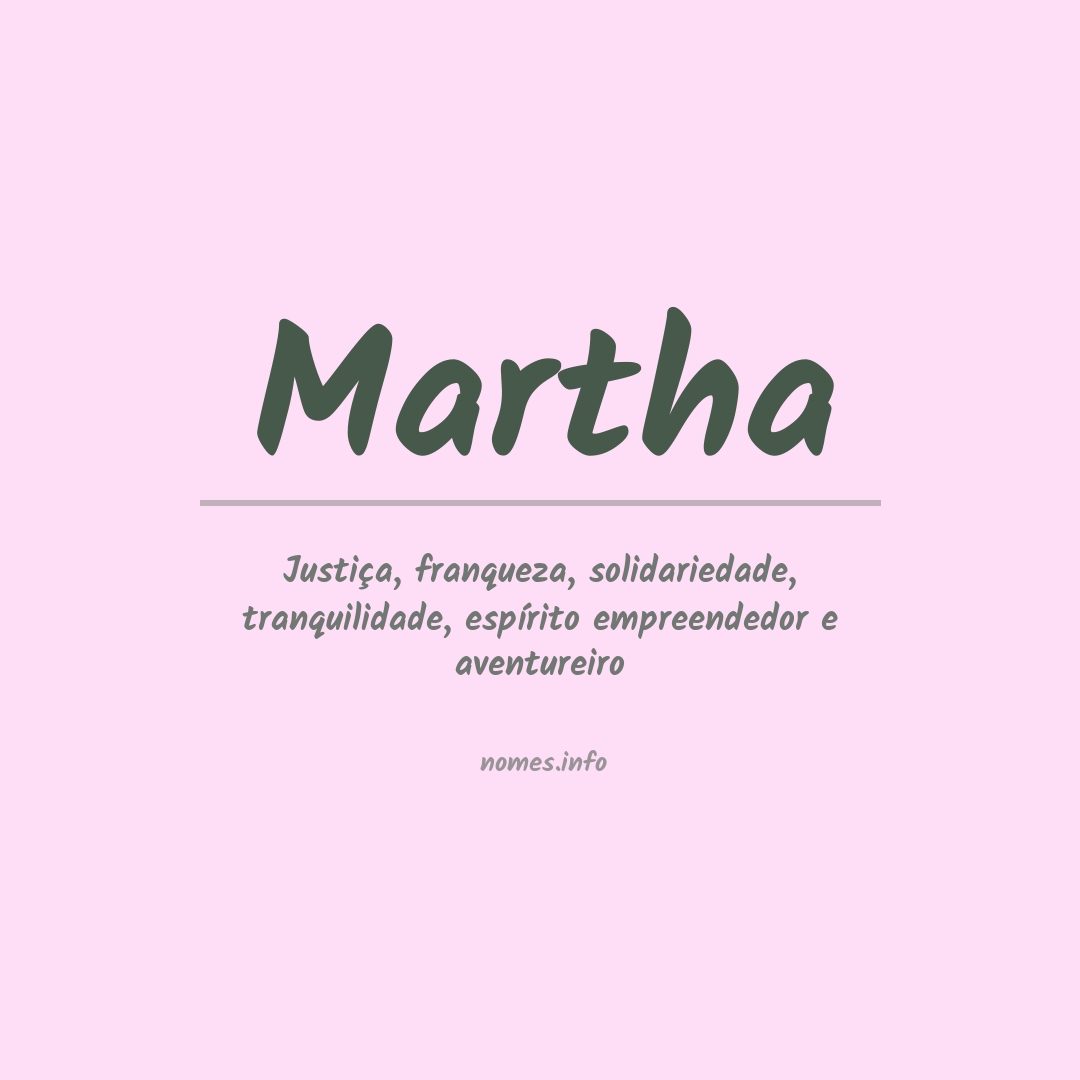 Significado do nome Martha