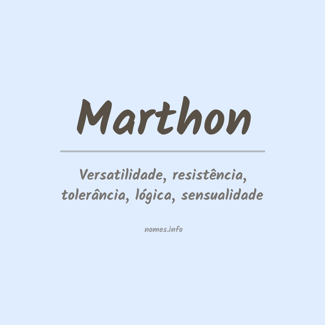 Significado do nome Marthon