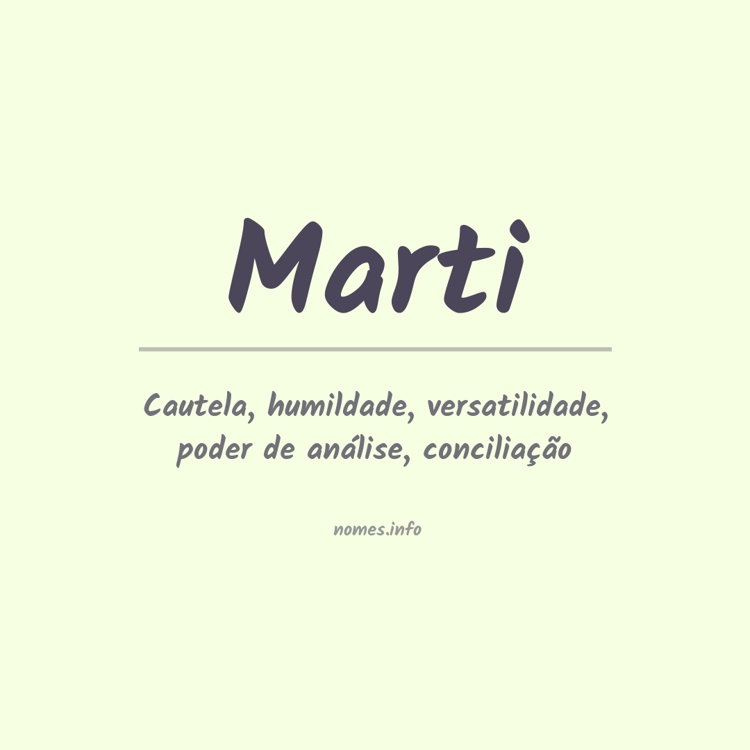 Significado do nome Marti
