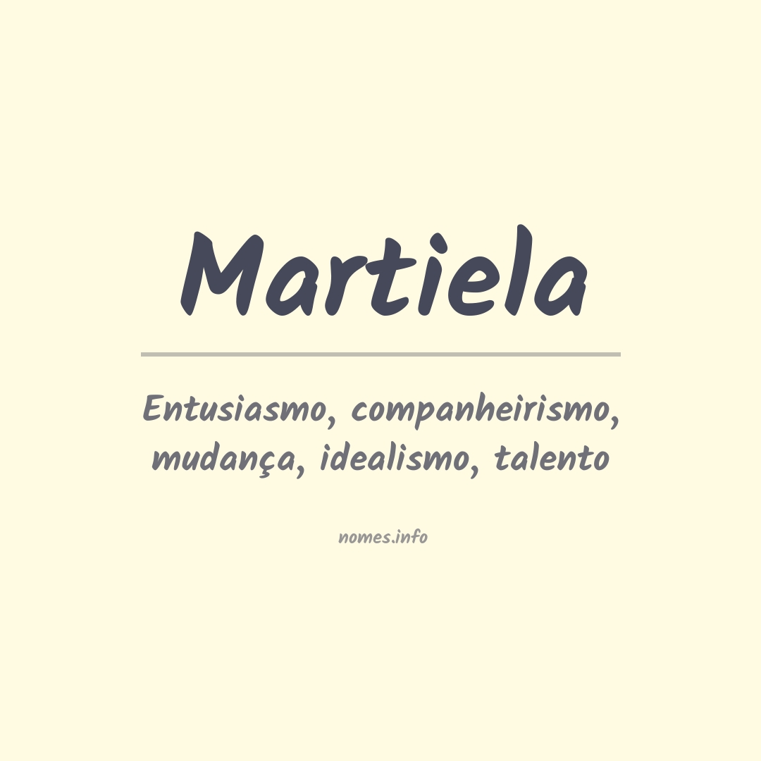 Significado do nome Martiela