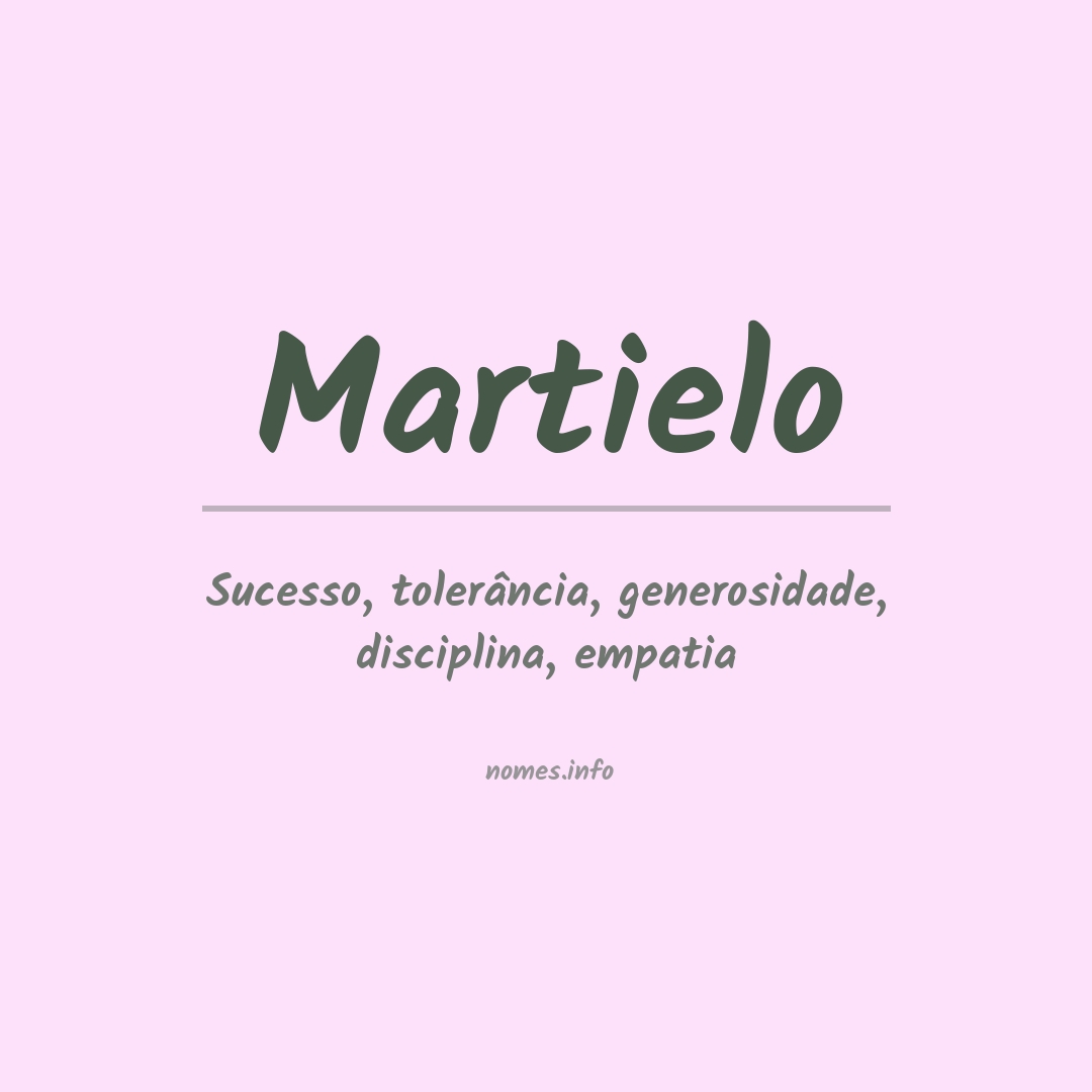 Significado do nome Martielo