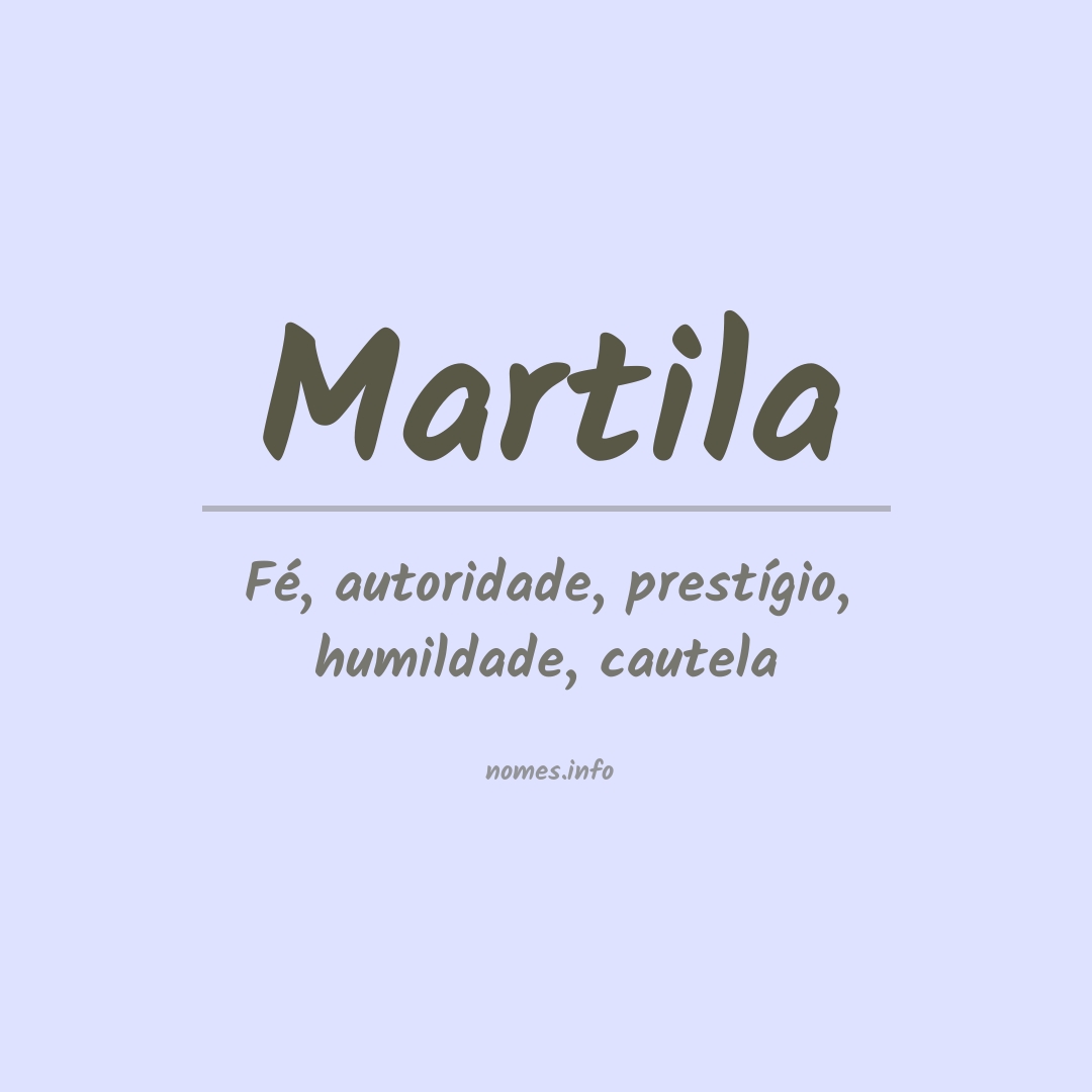 Significado do nome Martila
