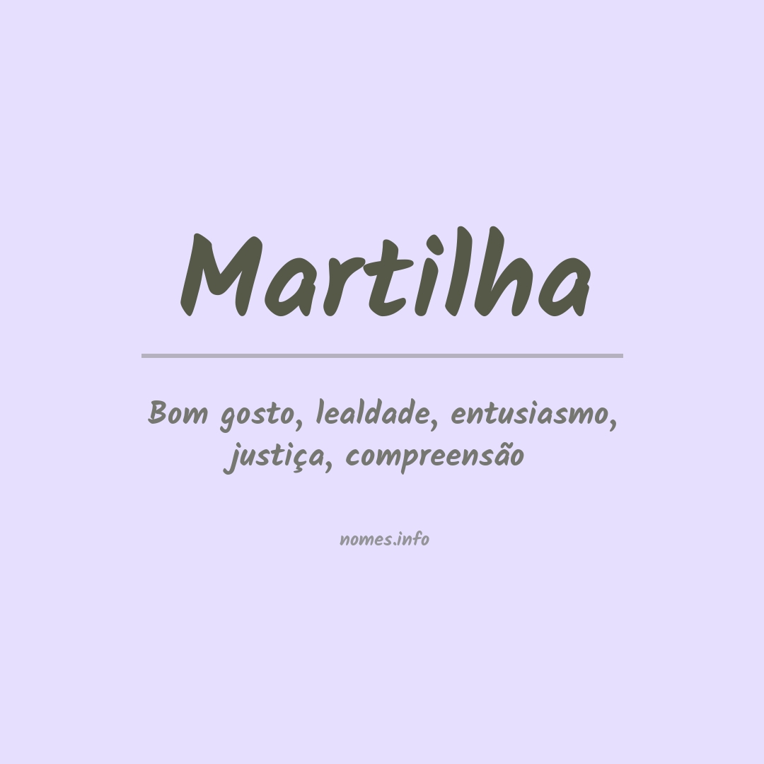 Significado do nome Martilha