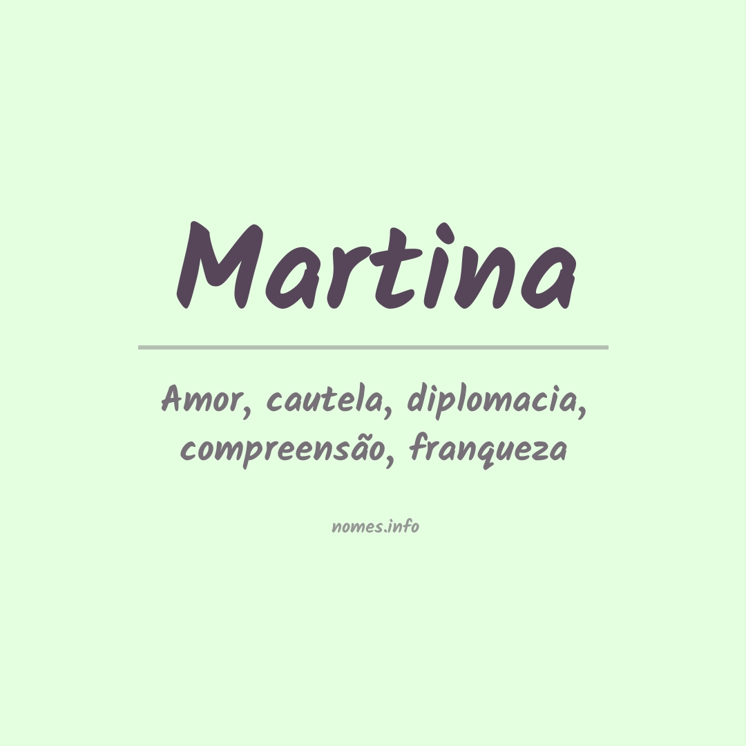 Significado do nome Martina