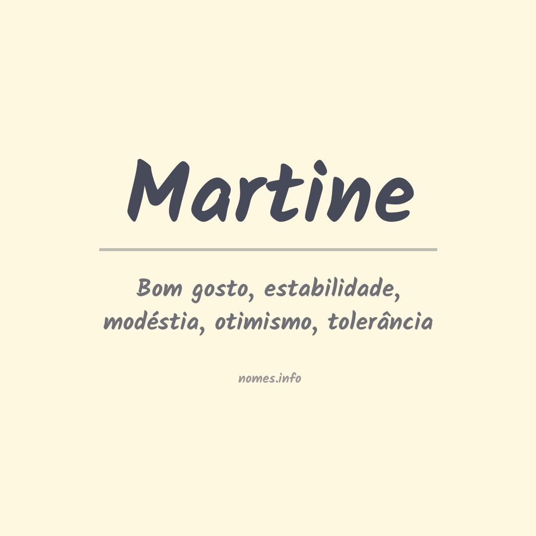 Significado do nome Martine