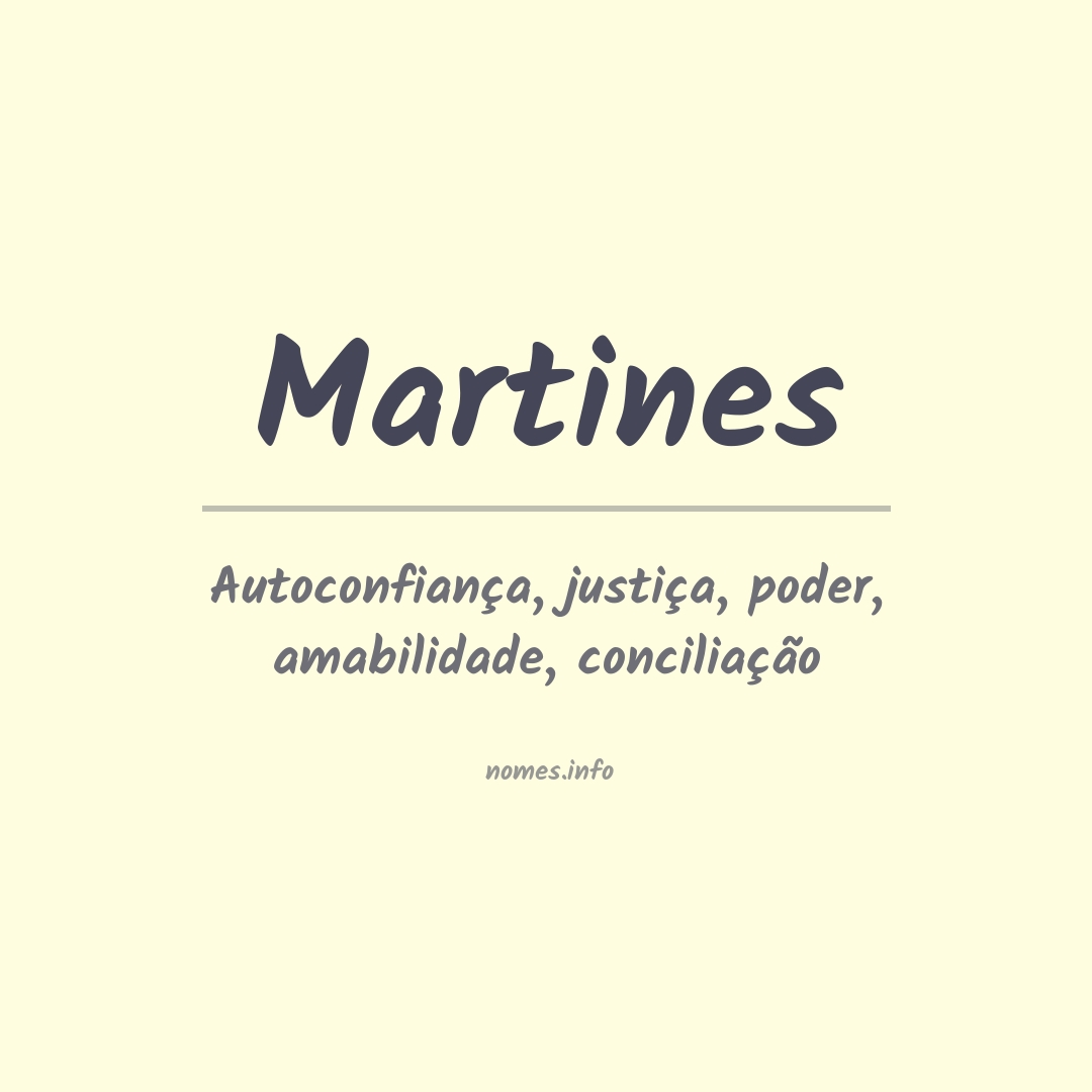 Significado do nome Martines