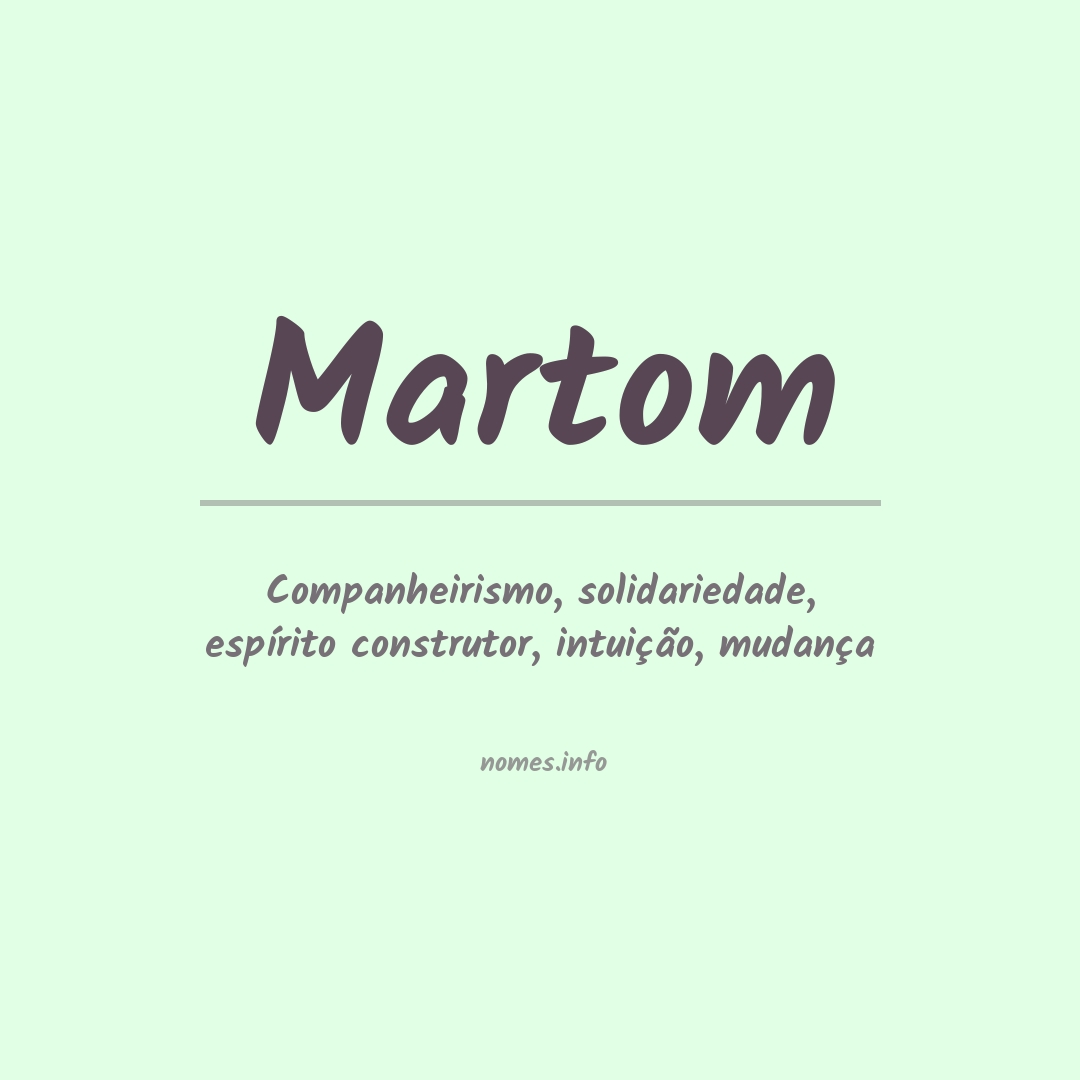 Significado do nome Martom