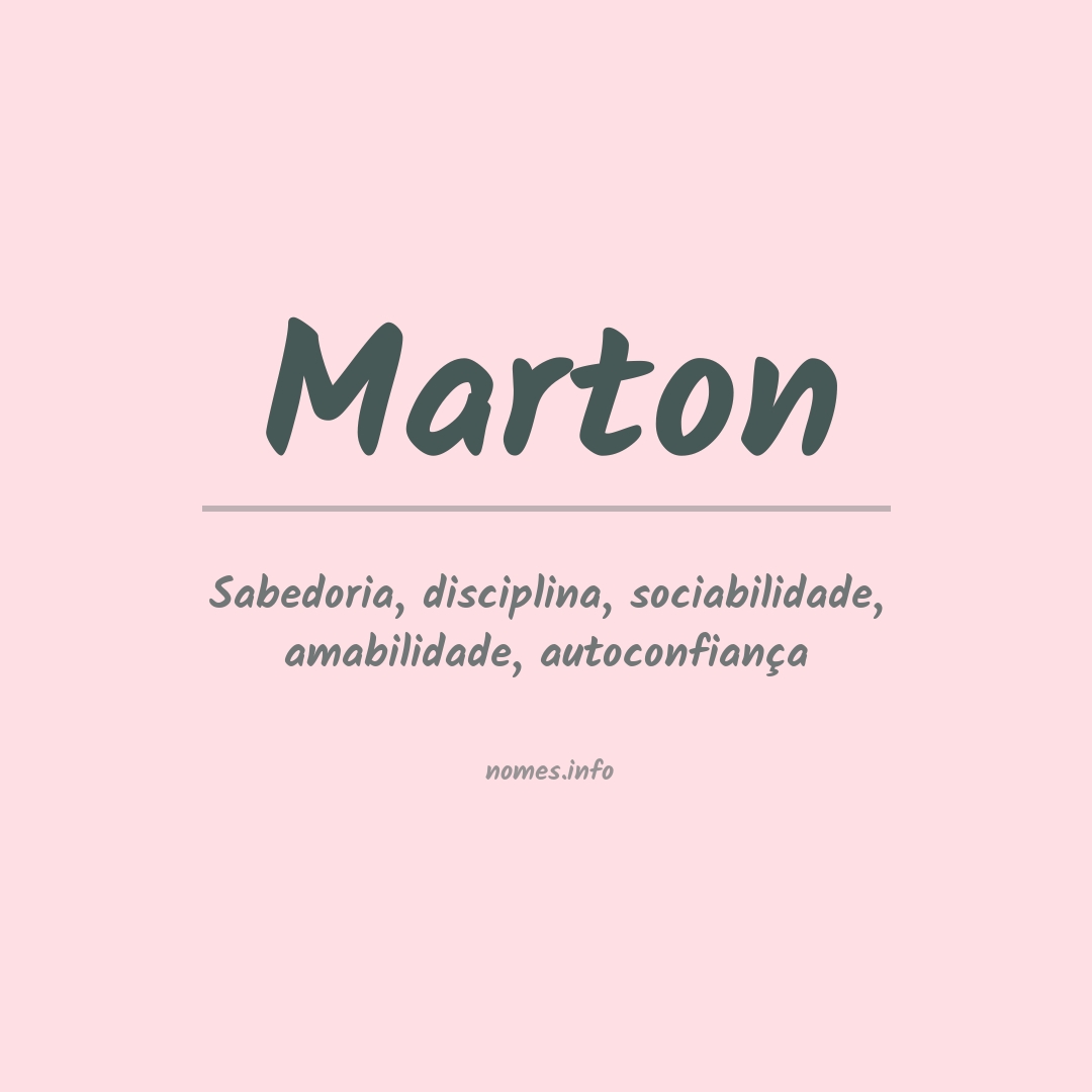Significado do nome Marton