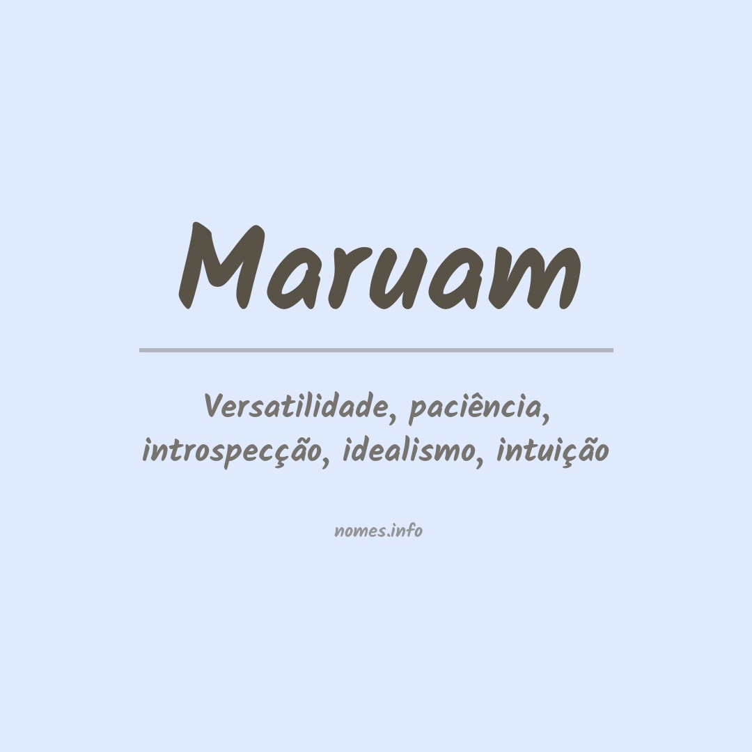 Significado do nome Maruam