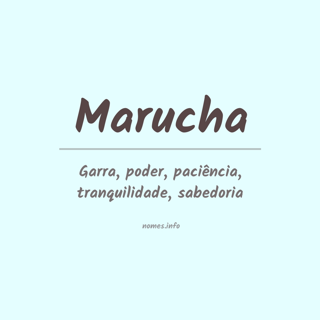 Significado do nome Marucha